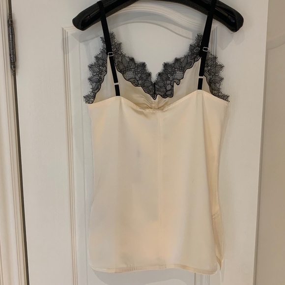 Helmut Lang Lace Slip Top/Camisole, Size S, Ivory & Black - Picture 3 of 13